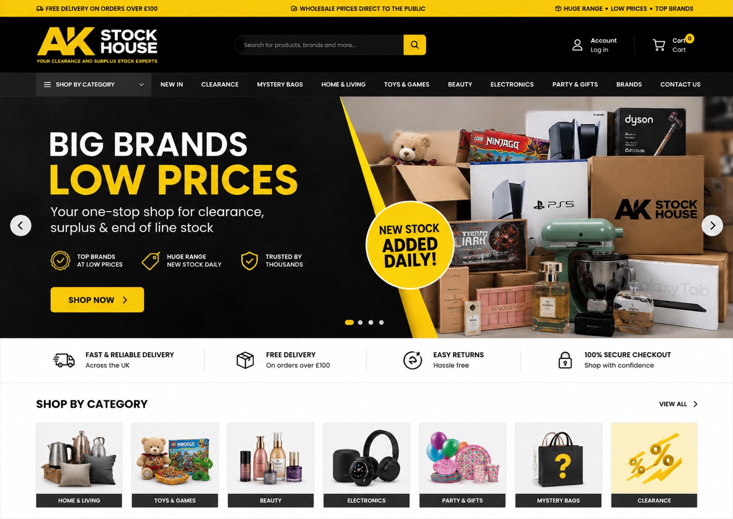 AK Stock House Website